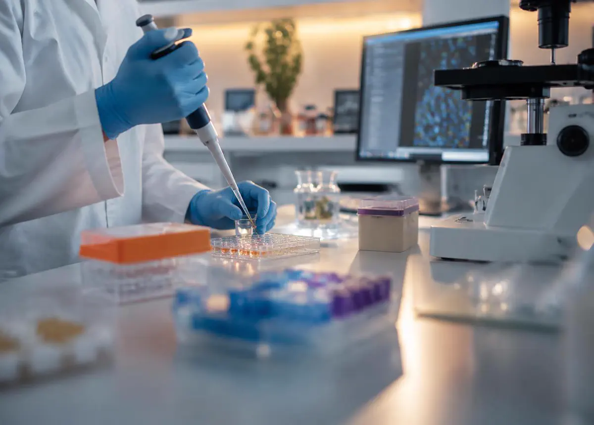 Laboratory research work in progress